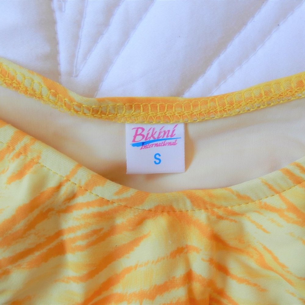 NWOT Bikini International Yellow Swimsuit 2 Piece Set in size S - Picture 9 of 11